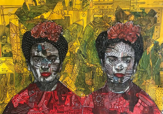Frida And her reflection in t