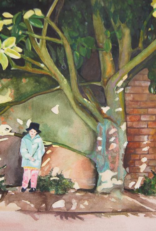 Girl under a tree by Karen Wilcox