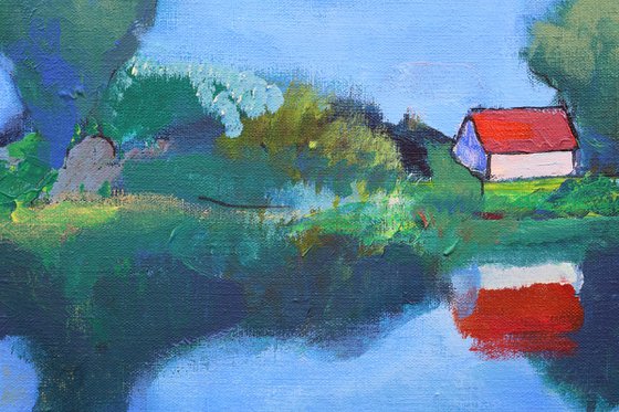 Twilight on the Canal. Dnipro Bay