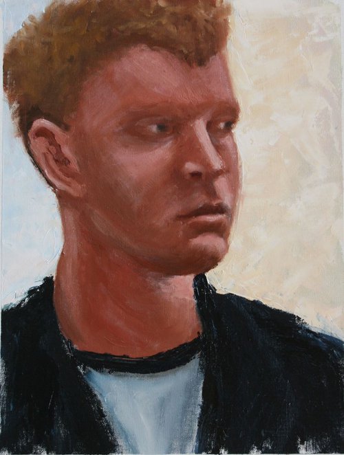 Portrait of a Young Man /  ORIGINAL PAINTING by Salana Art Gallery