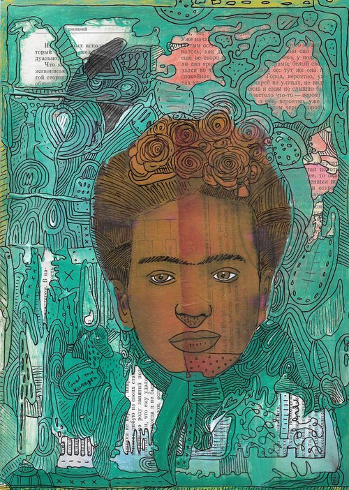 Portrait of Frida Kahlo # 84 by Pavel Kuragin