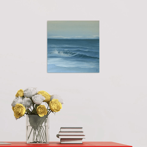 Vero Surf, plein air seascape oil painting on canvas by Eva Volf