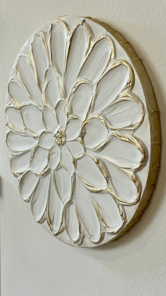 embossed  Flower with gold