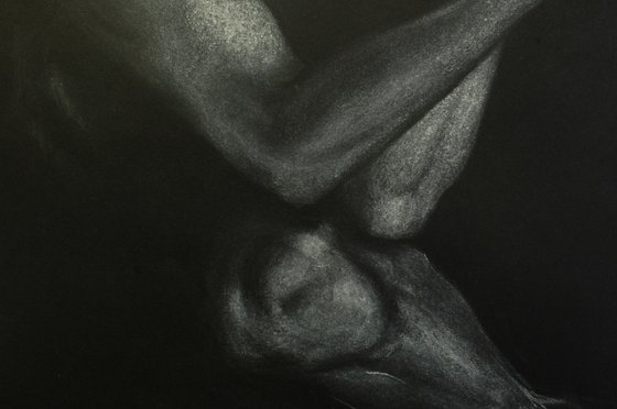 Nude study dry pastel.