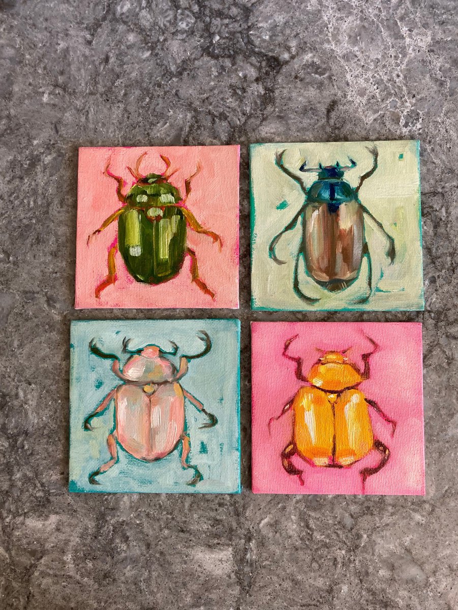 Bugs. Set of 4 by Anja Rudko