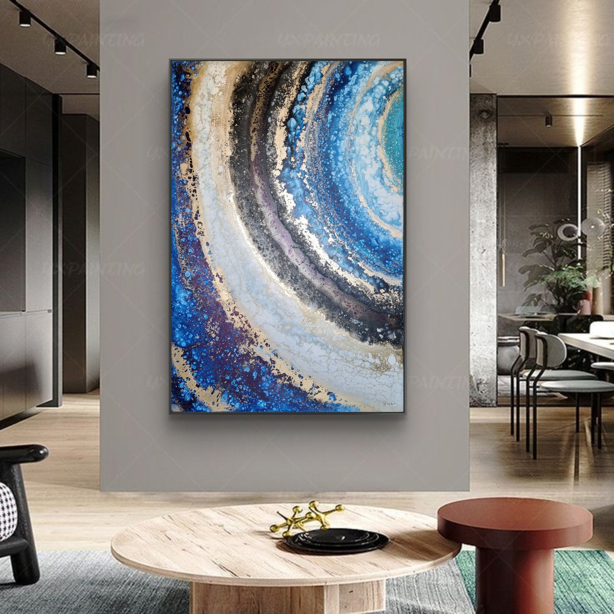 Abstract Painting By Eleni Denart, 39 X 59, Tranquility, Original Artwork