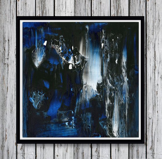 Poetic Drama 7 - Textural Abstract painting by Kathy Morton Stanion