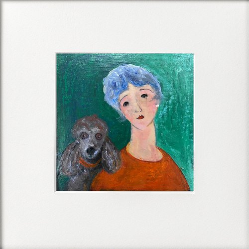 Woman Blue Rinse Poodle by Teresa Tanner