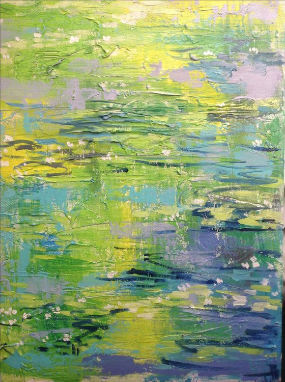 Abstract Waterlilies pond