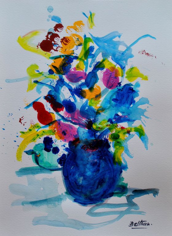 Le vase bleu de chine/11,81 x 15,75 in.(30x40cm)./2018
