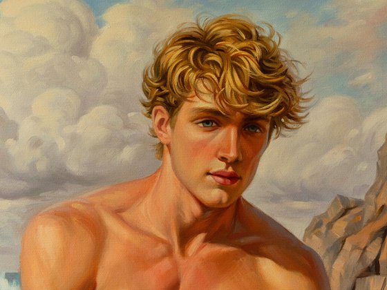 ROMANTIC MOOD (NUDE MAN ON THE BEACH)