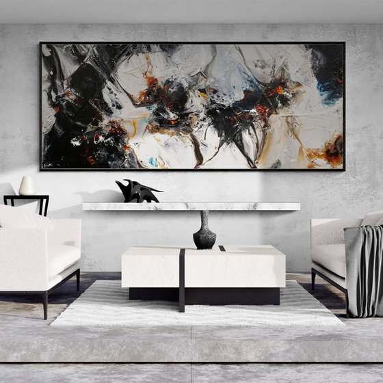 Sugar Oxide 240cm x 100cm Textured Abstract Art