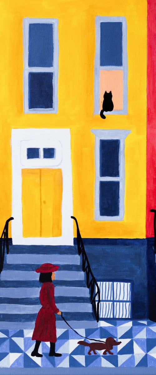 New York brownstones by Molly Brin