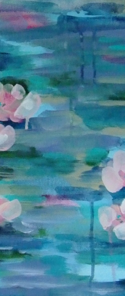 Pond of Blooming Lilies by Marina Krylova