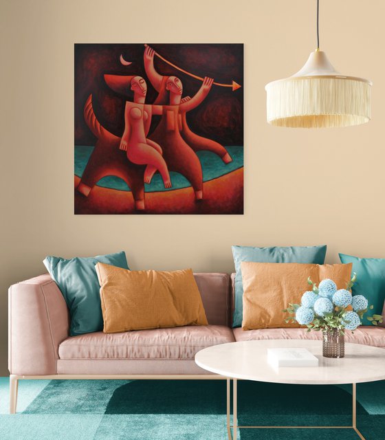 Centaur and nymph