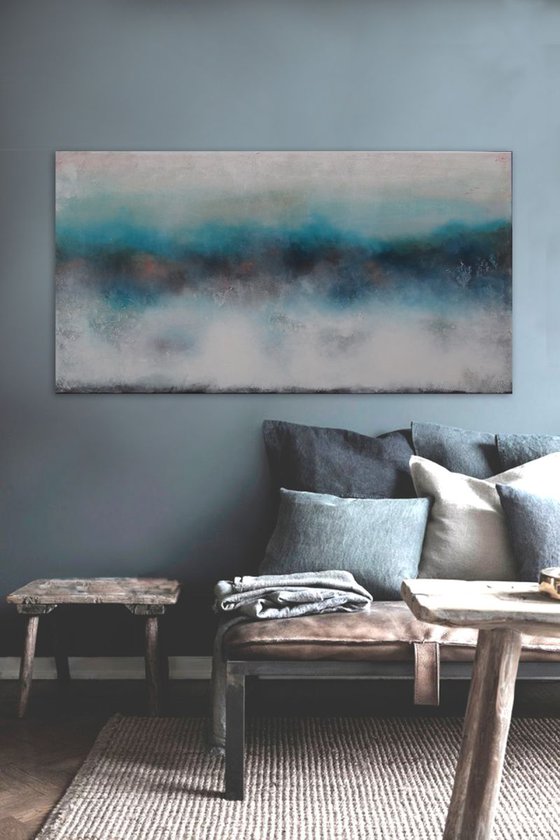 abstract blues (140 x 70 cm)
