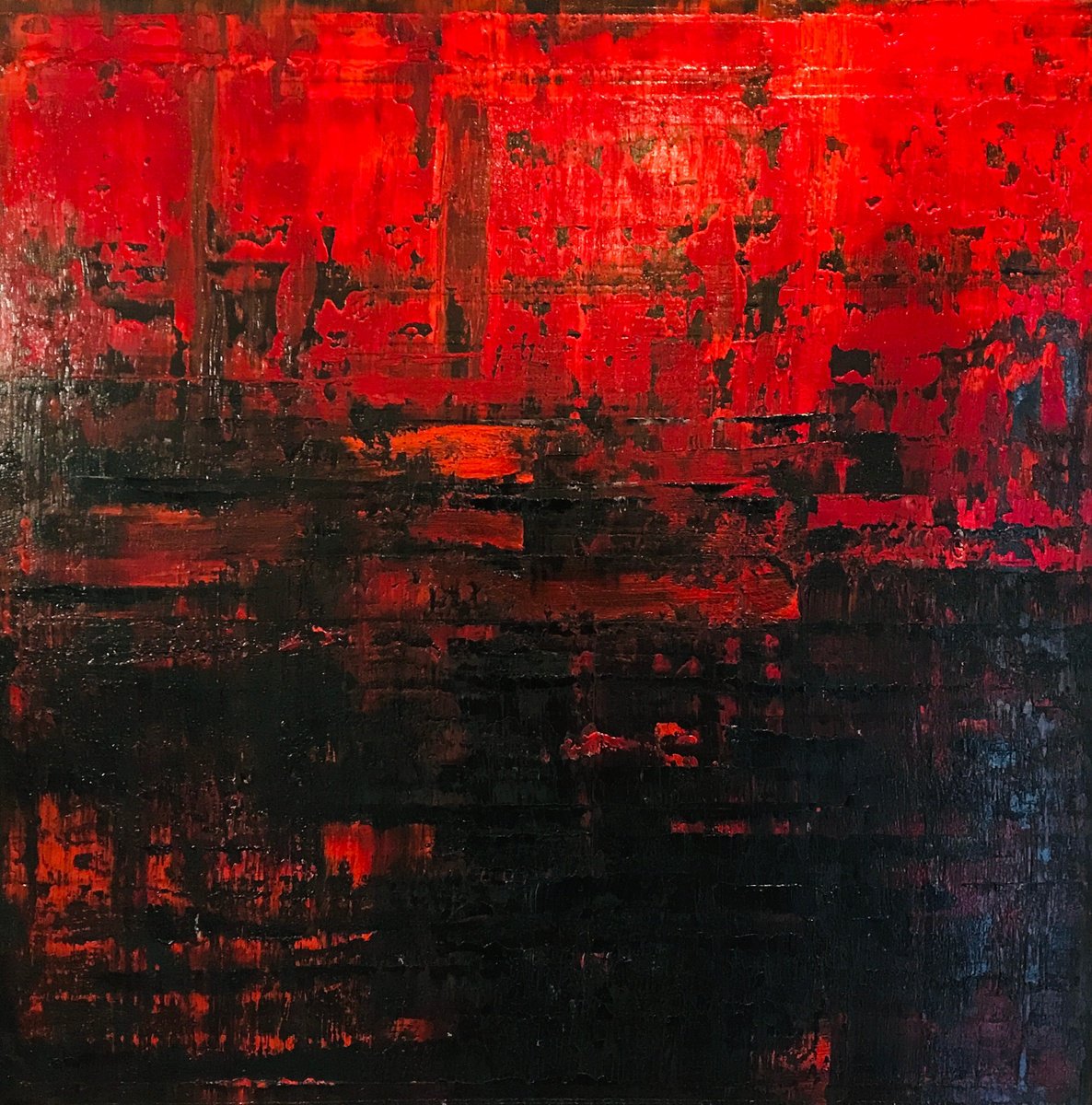 Abstract Oil Painting By Svitlana Andriichenko, 31 X 31", Principle Of Justice. ?20, Original Artwork