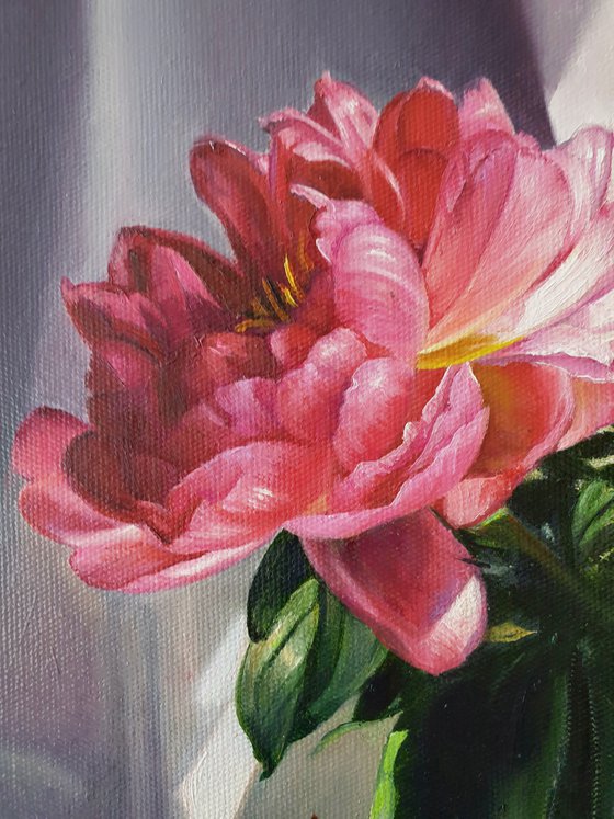 "Before the transformation... "   peonies flower 2021