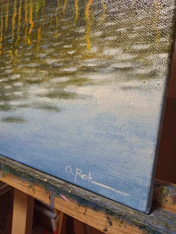 Pine trees by the river 2