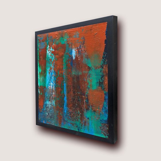 Copper Reflections 3 - abstract painting