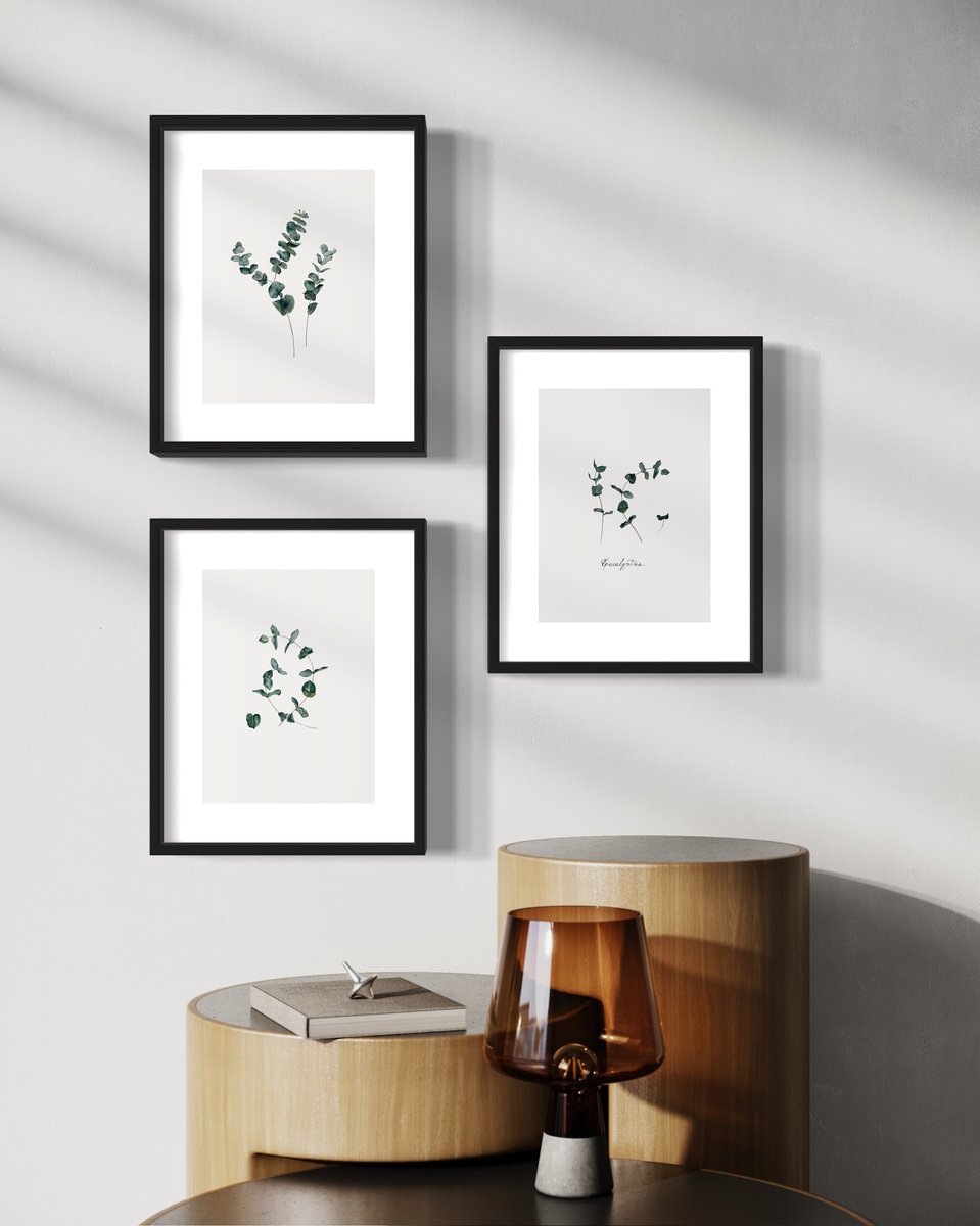 Illustrative Botanical Watercolour By Julia Gorislavska, 11 X 15", Series "Eucalyptus", Original Artwork