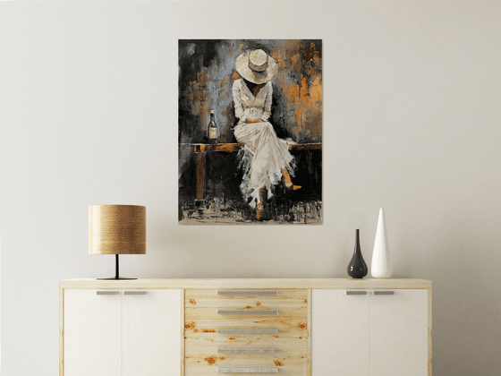 Woman in White,Melancholy Muse