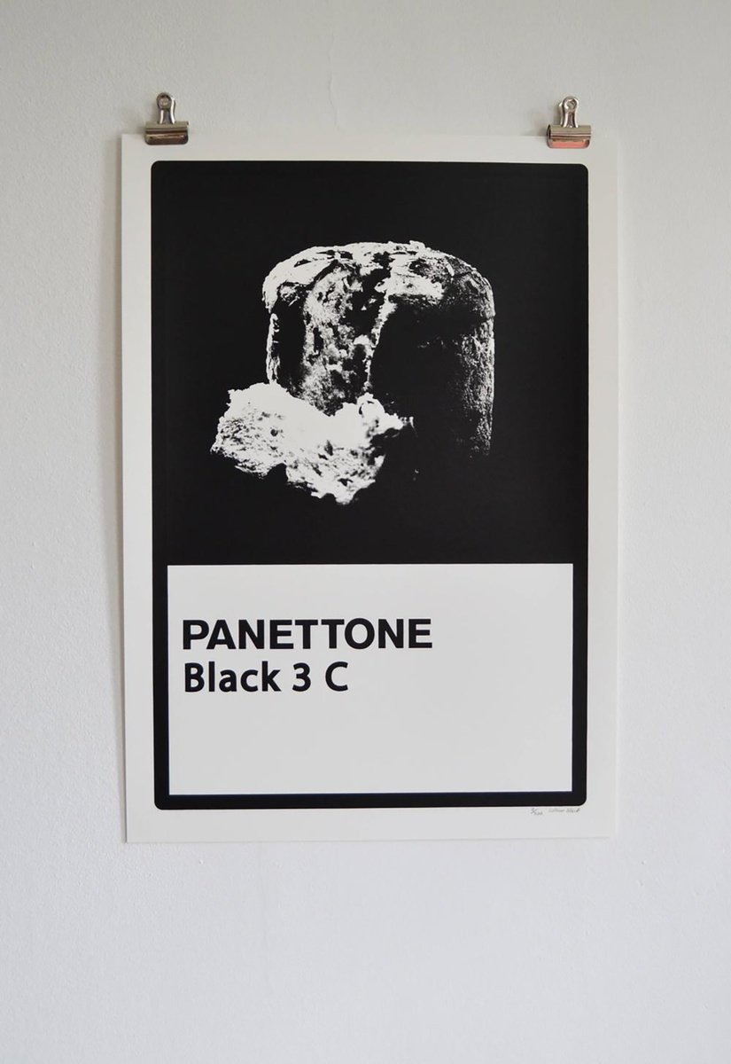 Graphic Screenprint , Panettone Black3C By Colour Black, 14 X 20, Artwork For Sale On Artfinder