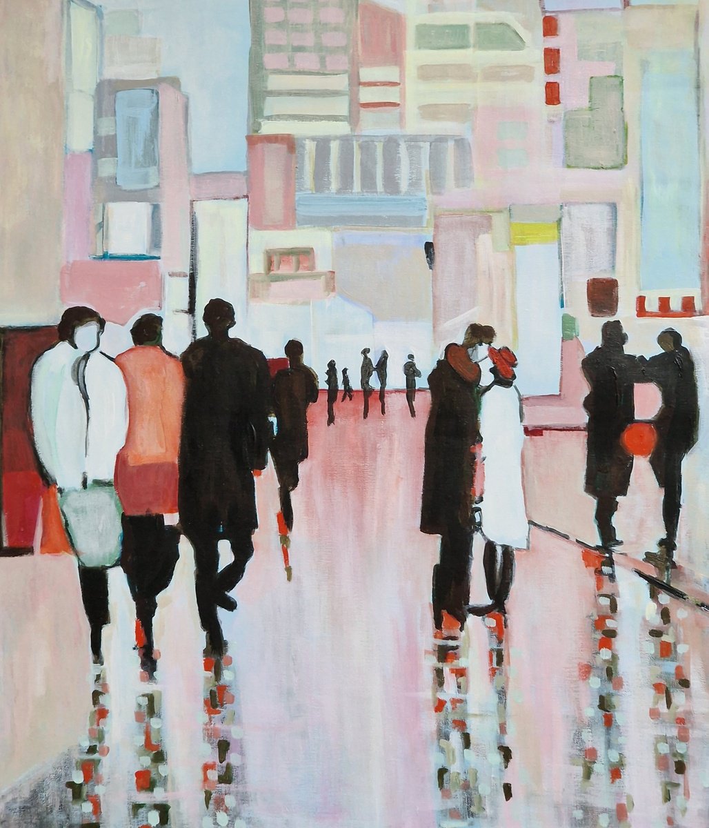 On The Street By Alexandra Djokic, 24 X 28, Artwork For Sale On Artfinder