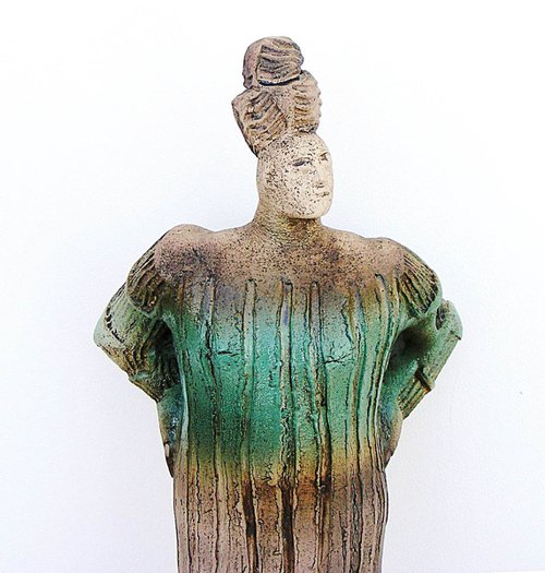Ceramic Sculpture  -  Erato, Muse of Love Poetry by Dick Martin
