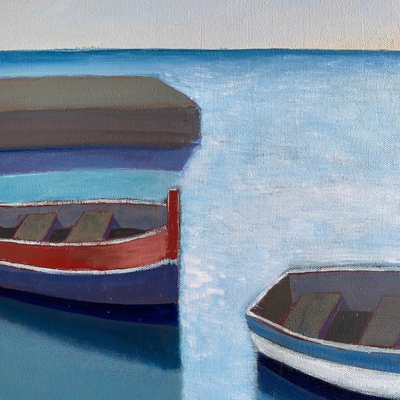 Three Boats in Harbour