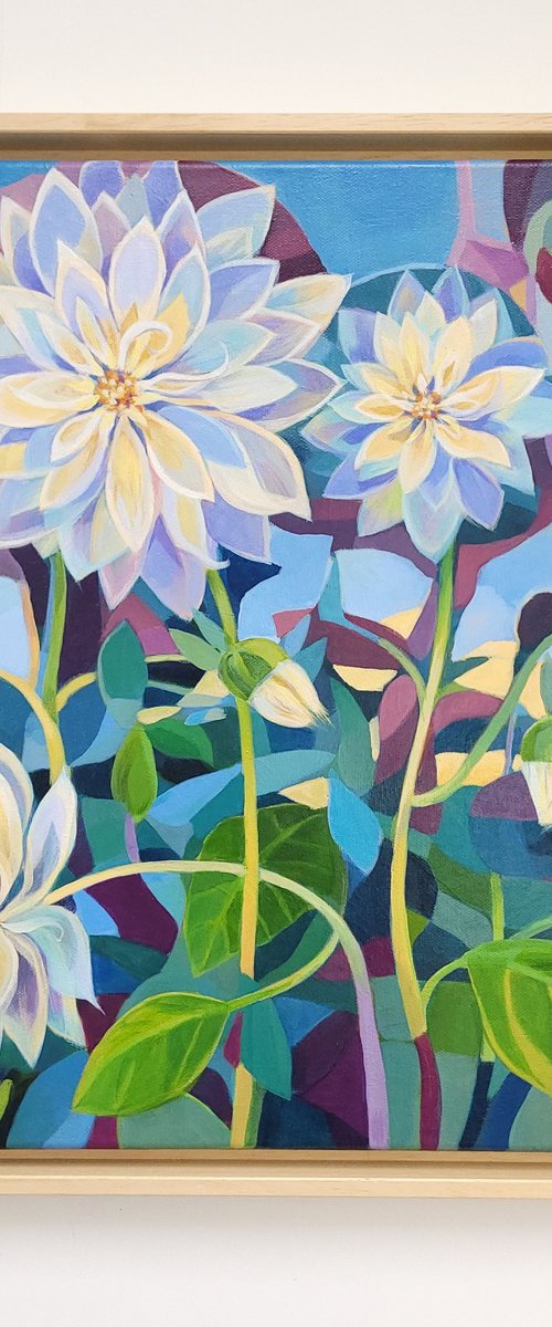 Dancing Dahlias by Justyna Rozacka