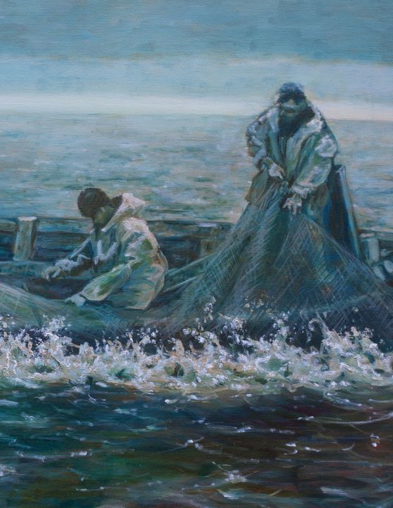 Fishermen at the Sea