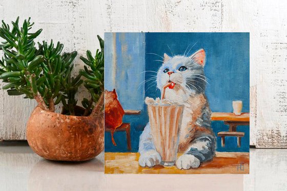 Cat in the cafe