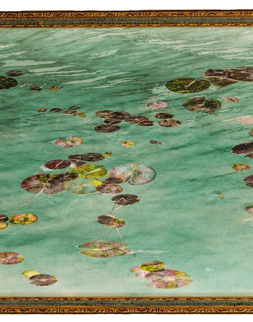 Lily Pads in Lavender and Aqua by Brooke T Ryan