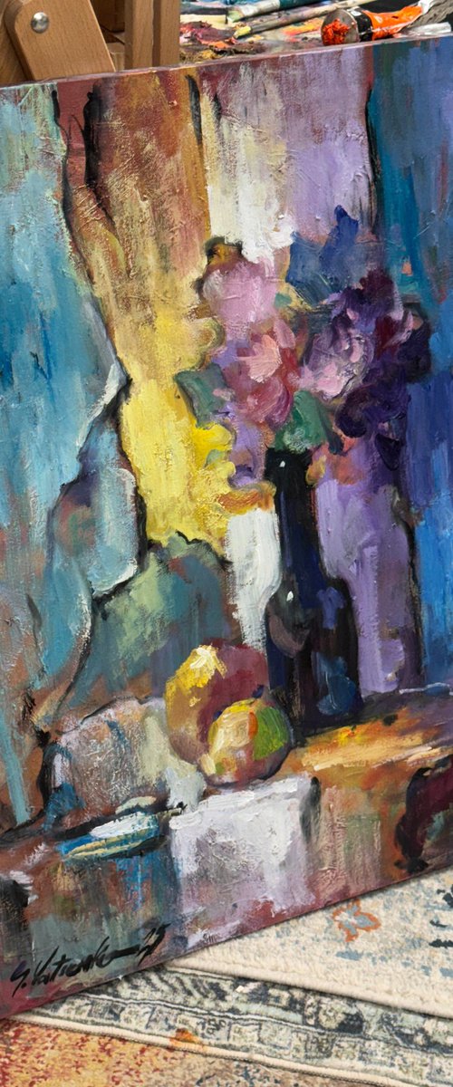 Still life with a lemon by Sergei Yatsenko