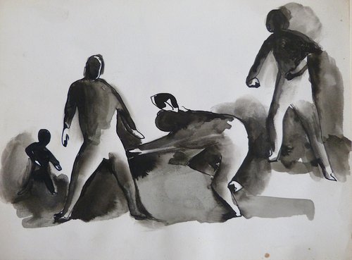 The Fight, 24x32 cm by Frederic Belaubre