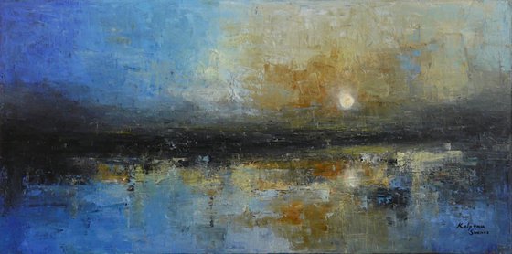 Moonwashed  (Panoramic Landscape, 100x50cm)