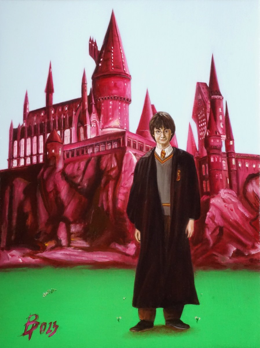 Photorealistic Portrait Oil Painting By Paolo Borile, 12 X 16", Harry Potter, Original Artwork