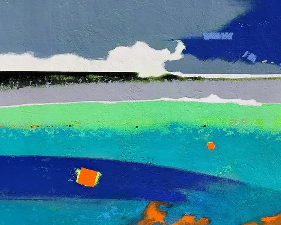 Abstract Azure and Blue Velvet
