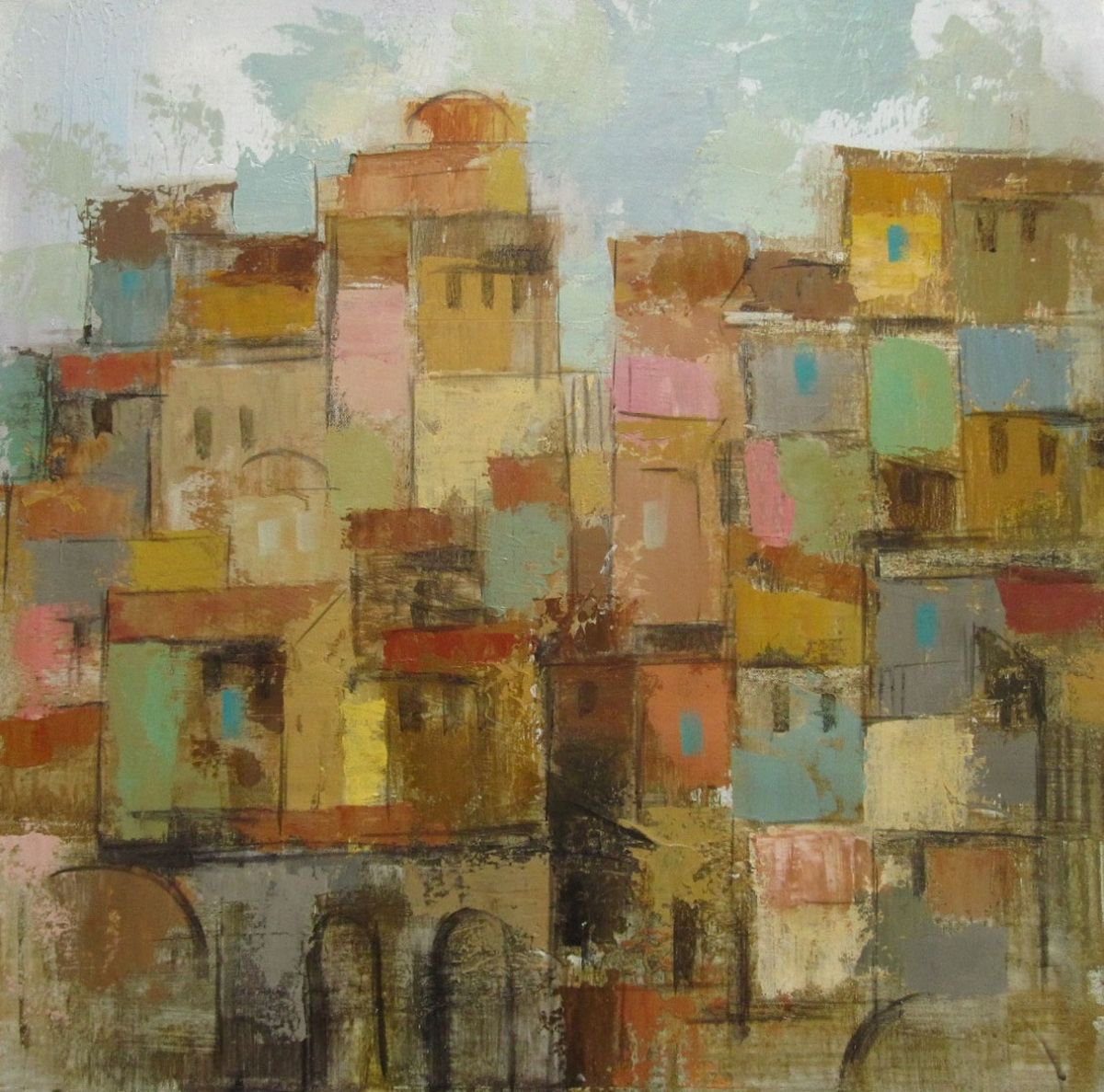  Manarola By Silvia Vassileva, 24 X 24, Artwork For Sale On Artfinder