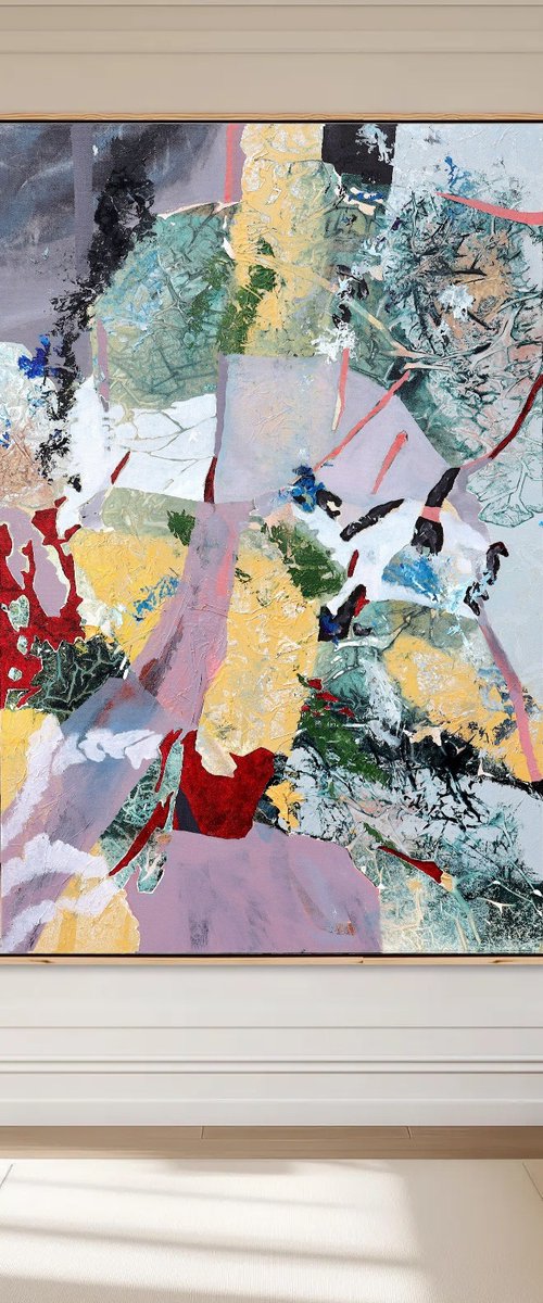 As we drifted- Modern Abstract by Poovi Art