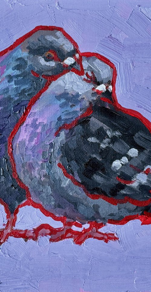 Pigeons in love by Ekaterina Dutkevich