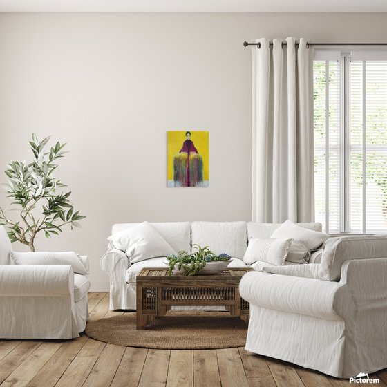 Girl with Yellow Flowerscape