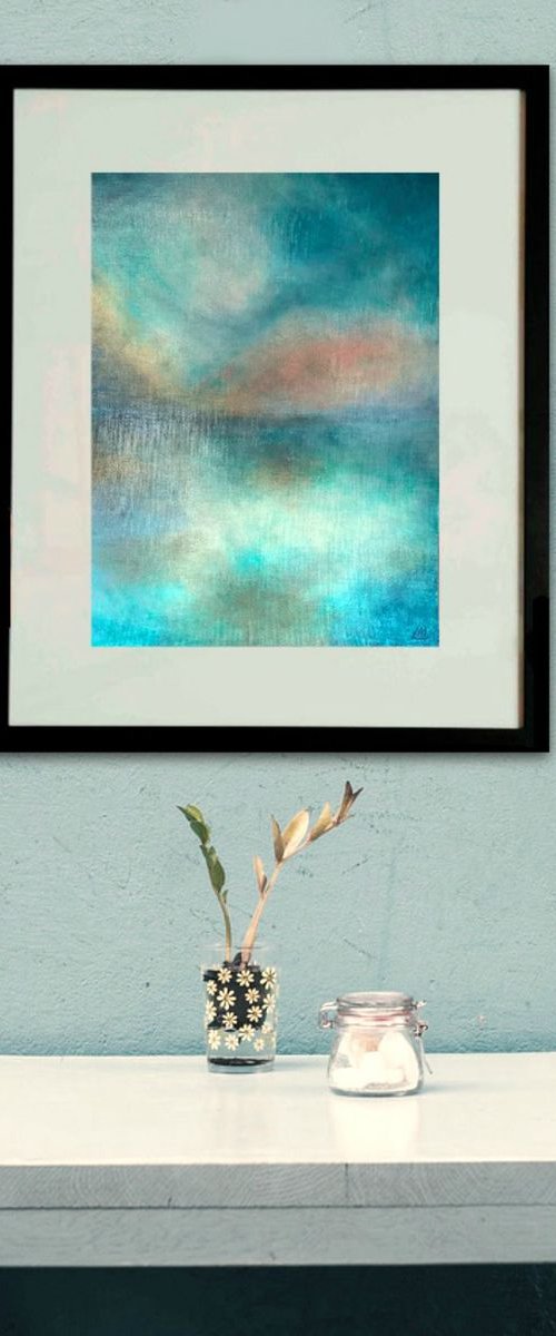 Drift Away - soothing abstract by Lisa Mann
