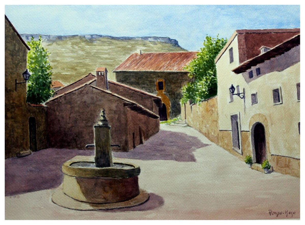 Plaza de Miravete de la Sierra by Vicent Penya-Roja