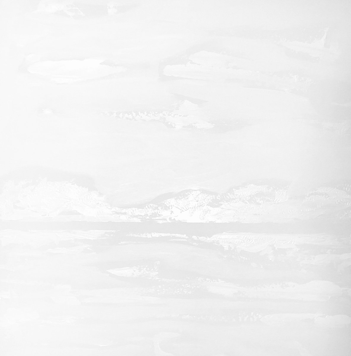 3D -?White abstraction seascape -? winter snow minimalism landscape in 3D by Nataliia Krykun