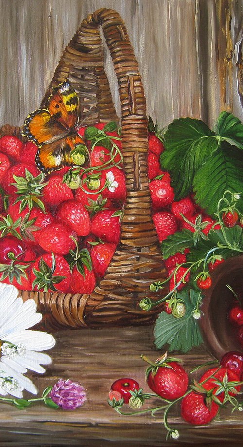 Basket of Strawberries by Natalia Shaykina