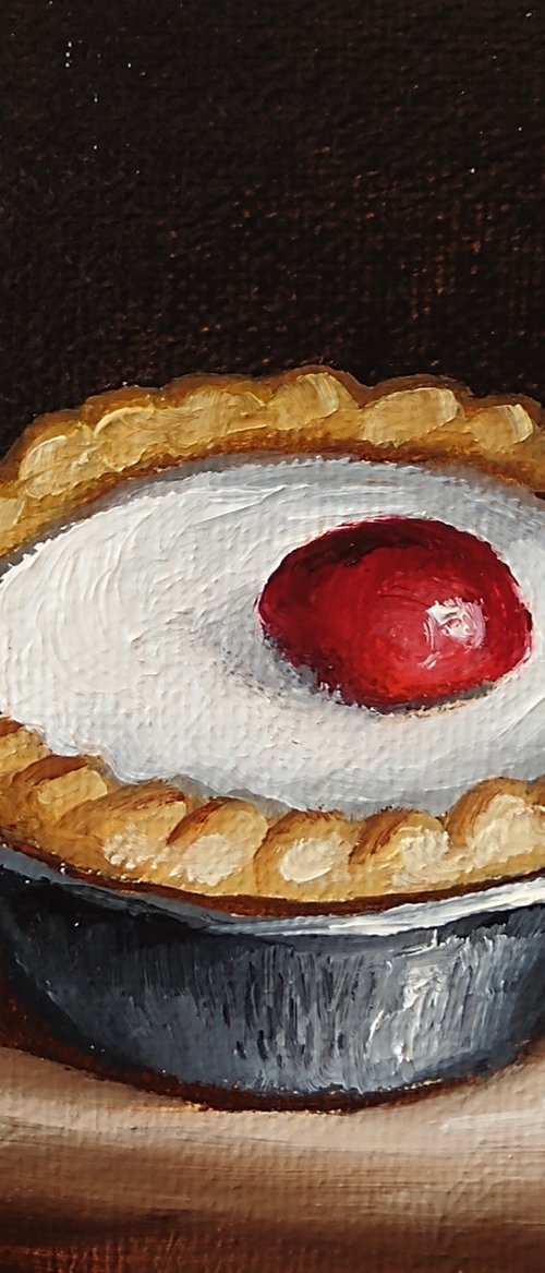 Little Bakewell tart still life by Jane Palmer Art