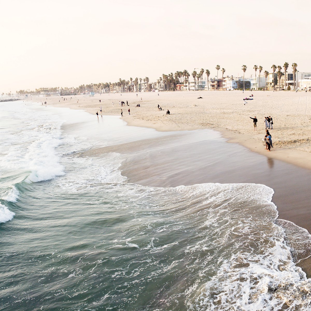 Photorealistic Cityscapes Photograph By Heike Bohnstengel, 12 X 12, Venice Beach #1, Original Artwork