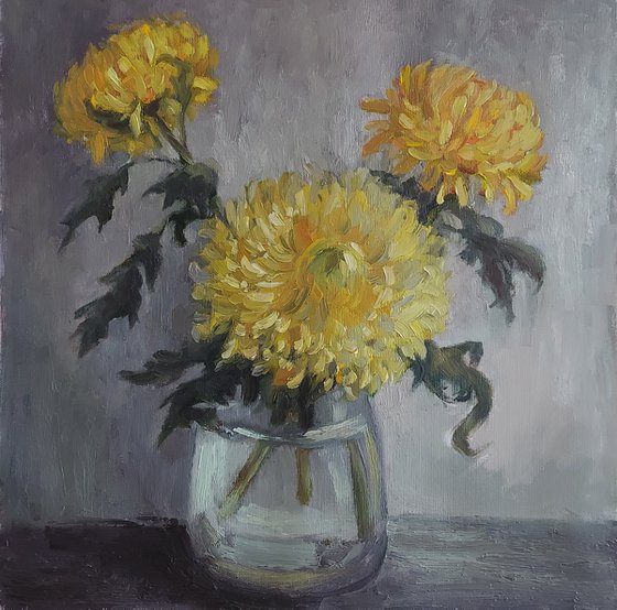 Oil flowers "Chrysantemums"